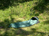 My TNF Soloist bivy keeps the mosquitoes out. Lite pack'n!