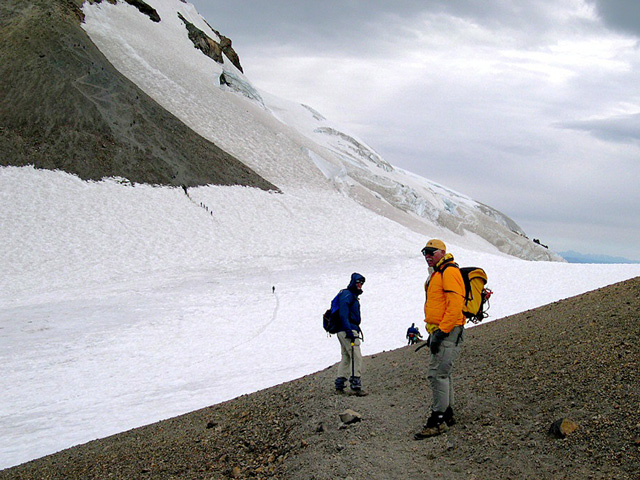 Lowe Alpine Attack Summit on the way to 
the summit of Mt. Adams. Photo copyright by Jeanne Russell.