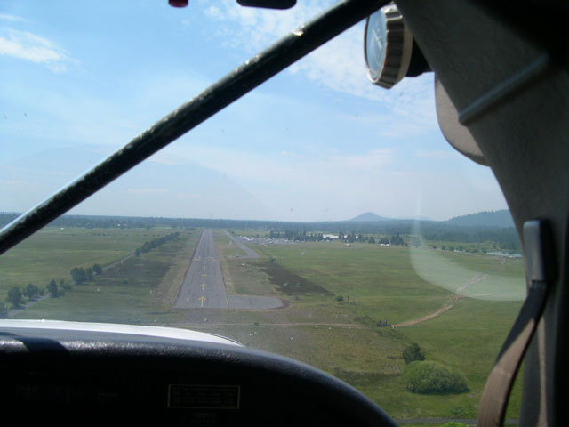 Perfect landing. Talk to the pilot about the "Three Sisters Marathon"