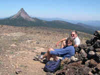 These pleasant folks summitted just before us.