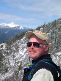 Jim on the trail to the summit