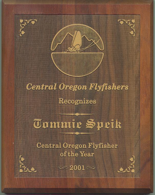 Tommie Speik, Flyfisher of the Year 2001