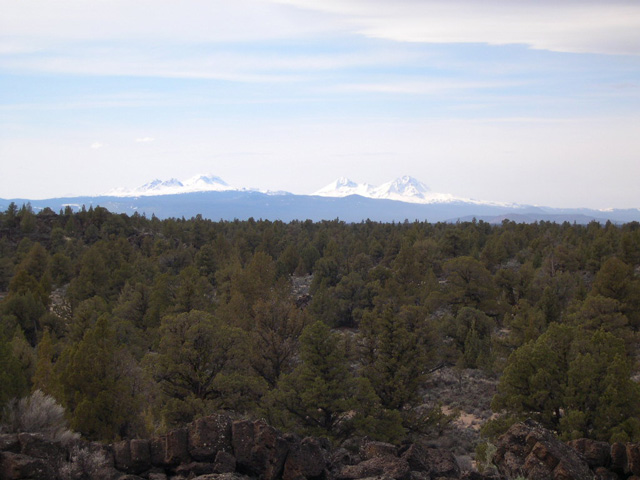 Broken Top and the Three Sisters from The Flat Iron