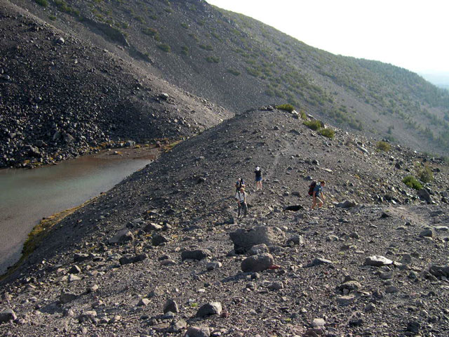 Two couples on their way to Middle Sister's summit.