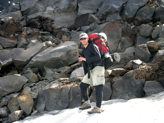 One of four young climbers who traversed Middle and North and went on to climb South Sister