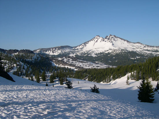 Late afternoon view of Broken Top.