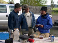 Two of the Leaders bracketing the BLM River Ranger