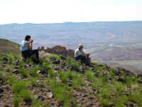 ONDA volunteers overlooking the environment