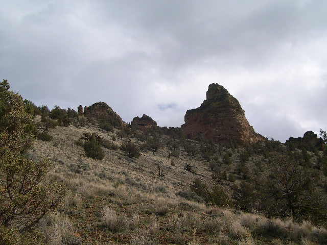 Steep loose volcanic slopes