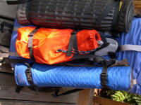 Note the straps I had sewn on by Metolius Climbing to hold the pads and crampons.
