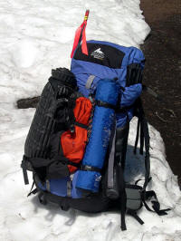 The Gregory Makalu Pro packed for an overnight spring summit.