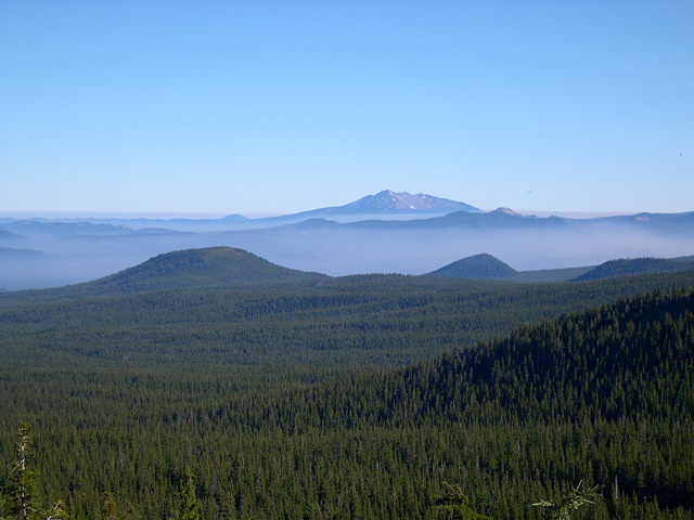View north east of Howlock Mountain, from the PCT juction.