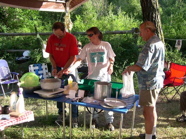 Dishes! Steve Williams, veteran project volunteer