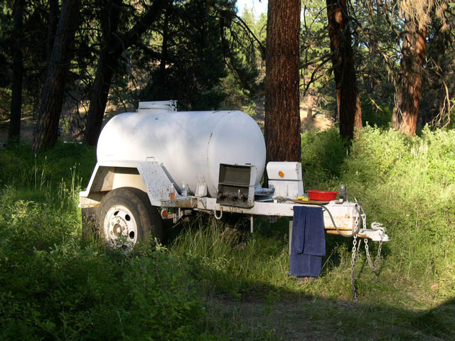 The old WWII 750 gallon water wagon