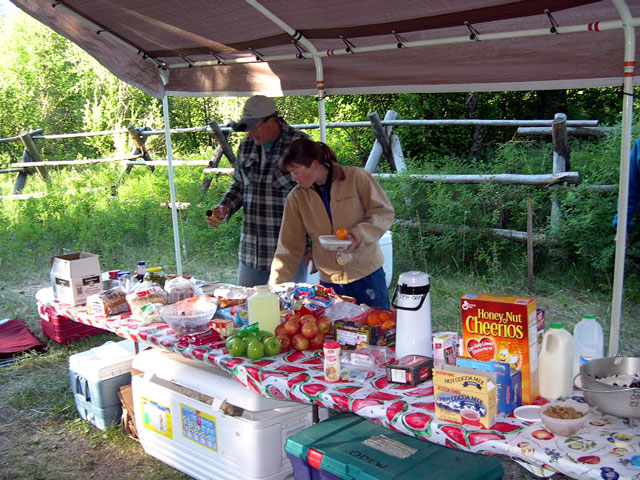 Wayne Bowers, retired boss guy and Steph Gunckel, Research Biologist