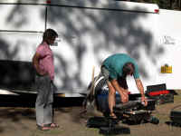 Steph Bock, STEP Biologist and Wayne Bowers, volunteer