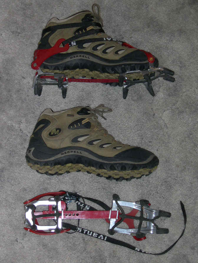 Stubai light weight strap on crampons for summer snow