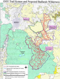 OHV controled public lands east of Bend, Oregon