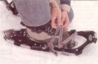 Loose snowshoe bindings